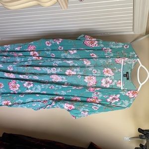 SAGE GREEN FLORAL GAUZE KIMONO